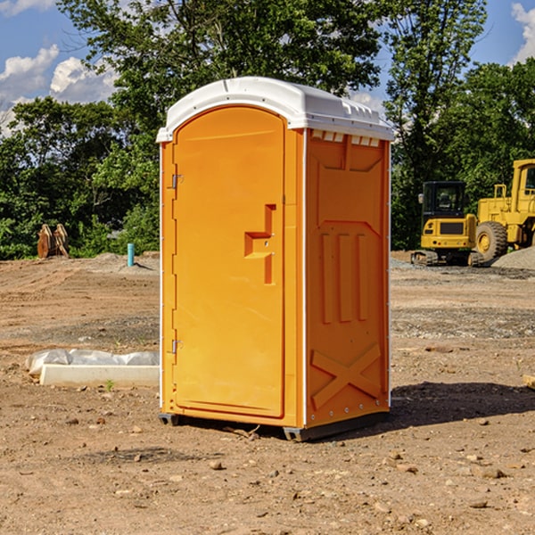 how often are the porta potties cleaned and serviced during a rental period in Magee